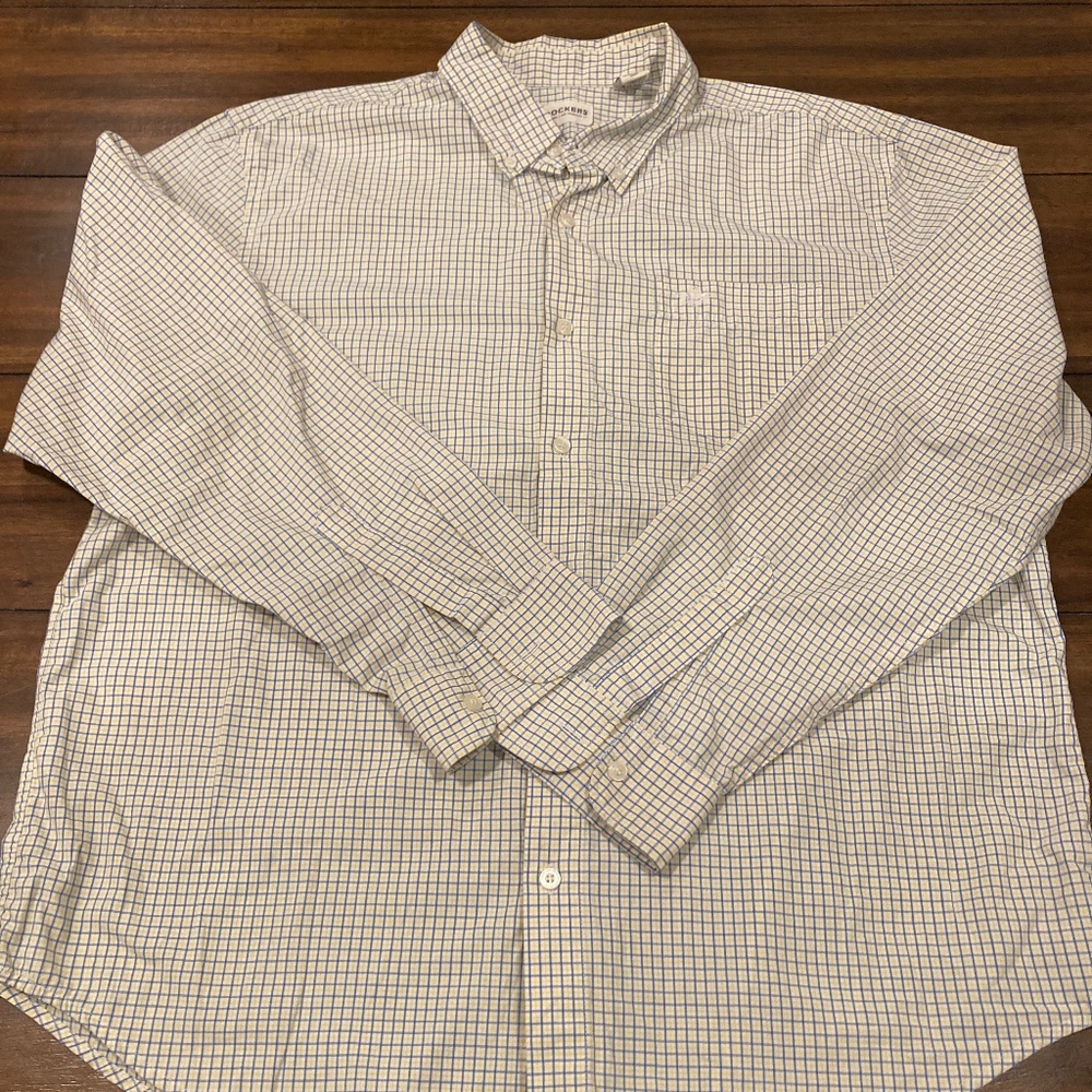 Dockers Men's XL Yellow & Blue button down XL